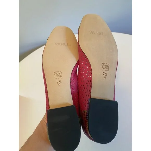 New Vaneli Farro Fuchsia Women’s Size 7 1/2 N Slip On Flats Colorful Shoe - Picture 6 of 11